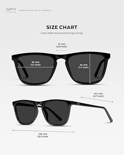 WearMe Pro - Polarized Lens Square Modern Sunglasses for Men