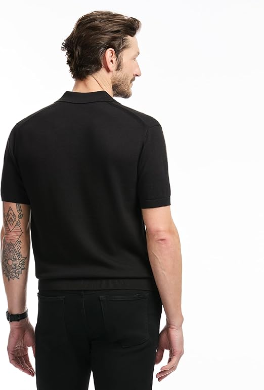 SAKS Fifth Avenue Men's Short Sleeve Rib Knit Sweater Polo