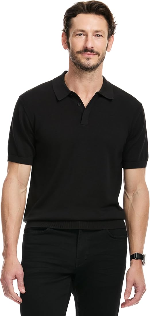 SAKS Fifth Avenue Men's Short Sleeve Rib Knit Sweater Polo