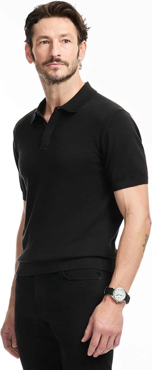 SAKS Fifth Avenue Men's Short Sleeve Rib Knit Sweater Polo