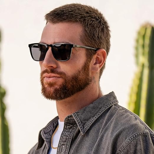 WearMe Pro - Polarized Lens Square Modern Sunglasses for Men